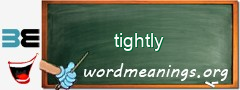 WordMeaning blackboard for tightly